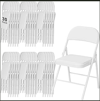 Event Metal Folding White Chairs(Per Dozen)